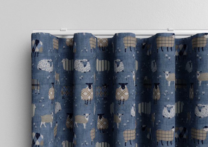 Baa Baa, Denim - Made to Measure Curtains - Image 13